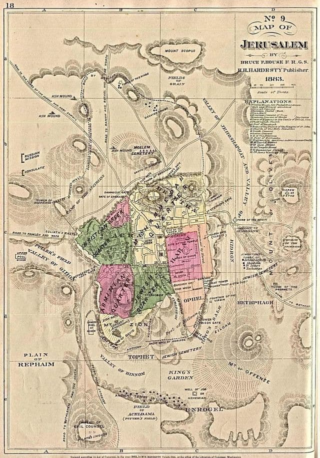 Mapa historyczna Jerozolimy