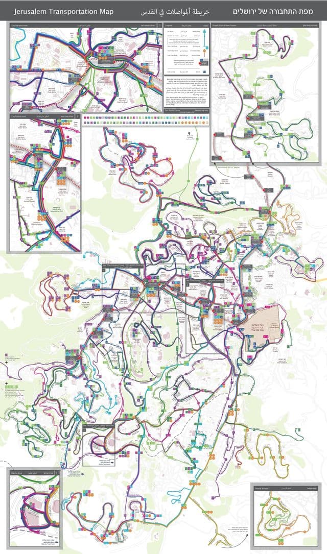 Mapa komunikacyjna Jerozolimy